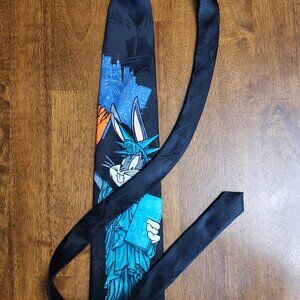 Looney Tunes Mania ~ Vintage Bugs Bunny as Statue of Liberty Necktie~ Excellent